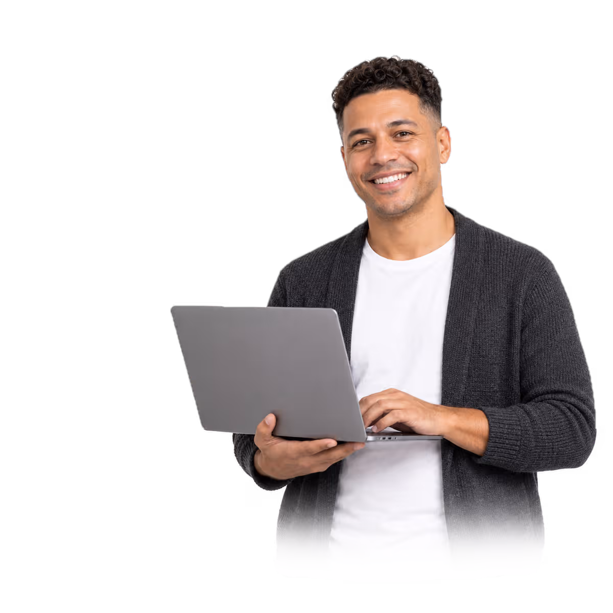 Developer working on a PHP website on a laptop