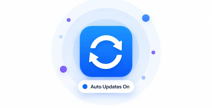 Update icon with an Auto Updates On badge